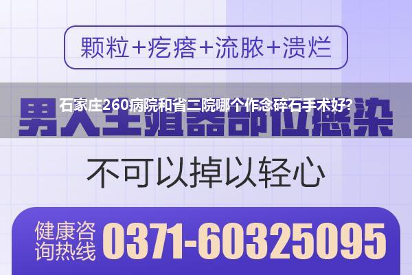 石家庄260病院和省二院哪个作念碎石手术好?