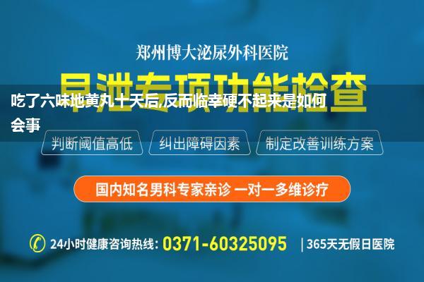 吃了六味地黄丸十天后,反而临幸硬不起来是如何会事